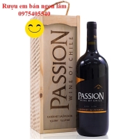 Rượu vang đỏ nhập khẩu Chile Passion Cabernet Sauvignon Hộp gỗ Chai 1.5 lít