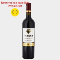 Rượu vang đỏ nhập khẩu Chile Viesta Red Wine chai 750ml 