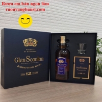 Hộp quà rượu nhập khẩu Scotland Glen Scanlan Blended Malt Scotch Whisky 12 YO 40% 700ml