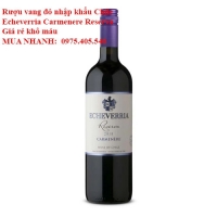 Rượu vang đỏ nhập khẩu Chile Echeverria Carmenere Reserva Giá rẻ khô máu 
