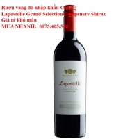 Rượu vang đỏ nhập khẩu Chile Lapostolle Grand Selection Carmenere Shiraz Giá rẻ khô máu 