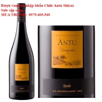 Rượu vang đỏ nhập khẩu Chile Antu Shiraz Sale sập sàng