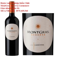 Rượu vang đỏ nhập khẩu Chile MontGras Reserva Carmenere Giao nhanh thần tốc 
