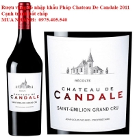 Rượu vang đỏ nhập khẩu Pháp Chateau De Candale 2011 Cạnh tranh bất chấp