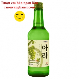 Rượu nhập khẩu Hàn Quốc Soju Korice Hương Nho xanh 12% chai 360ml