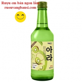 Rượu nhập khẩu Hàn Quốc Soju hương Kiwi 12% chai 360ml
