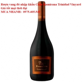 Rượu vang đỏ nhập khẩu Chile Ramirana Trinidad Vinyard Giá tốt mọi thời đại  
