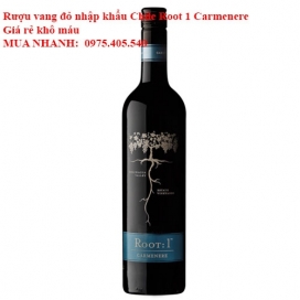 Rượu vang đỏ nhập khẩu Chile Root 1 Carmenere Giá rẻ khô máu 