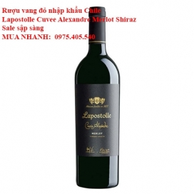 Rượu vang đỏ nhập khẩu Chile Lapostolle Cuvee Alexandre Merlot Shiraz Sale sập sàng
