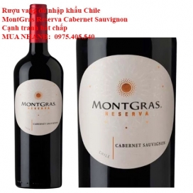 Rượu vang đỏ nhập khẩu Chile MontGras Reserva Cabernet Sauvignon Cạnh tranh bất chấp