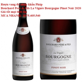 Rượu vang đỏ nhập khẩu Pháp Bouchard Pere & Fils La Vignée Bourgogne Pinot Noir 2020 Giá tốt mọi thời đại  