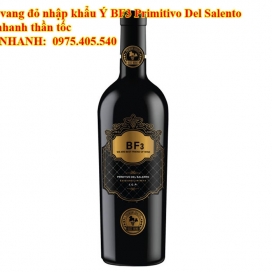 Rượu vang đỏ nhập khẩu Ý BF3 Primitivo Del Salento Giao nhanh thần tốc 