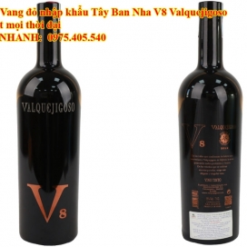 Rượu Vang đỏ nhập khẩu Tây Ban Nha V8 Valquejigoso Giá tốt mọi thời đại
