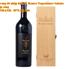 Rượu vang đỏ nhập khẩu Ý Romeo Negroamaro Salento Sale sập sàng 