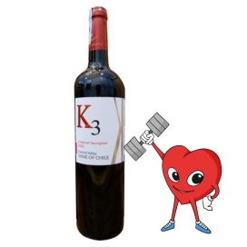Rượu vang đỏ CHILE K3 750ml 13,5% - Giá giảm sốc toàn thị trường