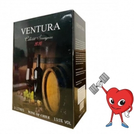 Rượu vang bình VENTURA CABERNET SAUVIGNON 3L - Giá rẻ uống mệt nghỉ