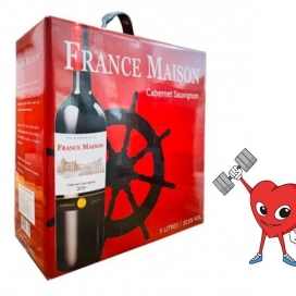 Rượu vang bình FRANCE MAISON 5L CABERNET SAUVIGNON - Giá cả giảm tụt phanh