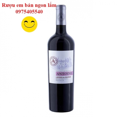 Rượu vang đỏ nhập khẩu Pháp Antoine Grenache Shiraz chai 750ml