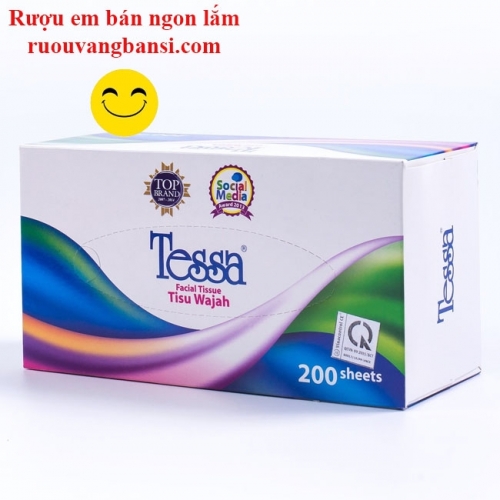 Khăn giấy Tessa nhập khẩu Indonesia Hộp 200 tờ (TL05)