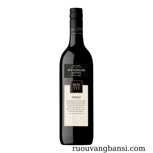 Rượu vang đỏ nhập khẩu ÚC BIN 555 Shiraz George Wyndham 750ml - Giá tốt mọi thời đại - Giao nhanh thần tốc bất chấp mưa bão