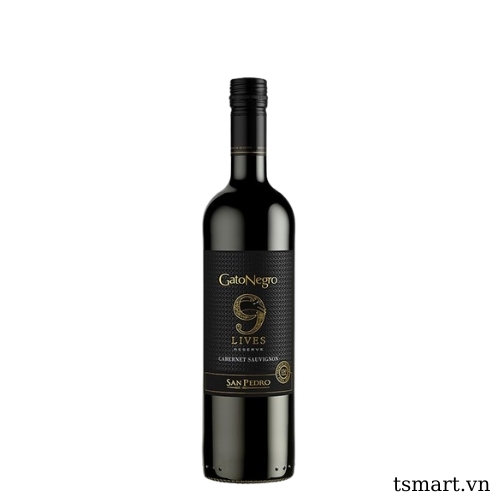 Rượu vang đỏ nhập khẩu Chile Gato Negro 9 Lives Reserve Cabernet Sauvignon - Giá tốt mọi thời đại