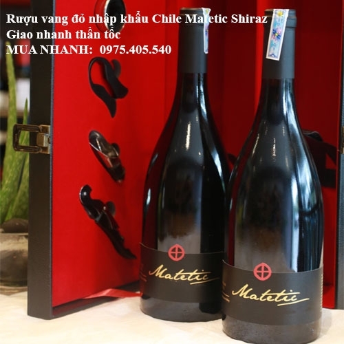 Rượu vang đỏ nhập khẩu Chile Matetic Shiraz Giao nhanh thần tốc 