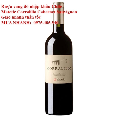 Rượu vang đỏ nhập khẩu Chile Matetic Corralillo Cabernet Sauvignon Giao nhanh thần tốc 