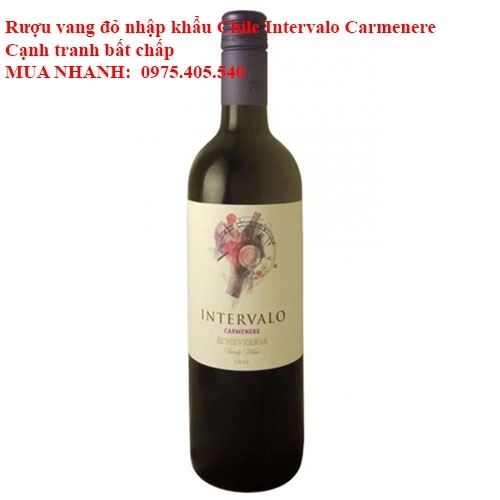 Rượu vang đỏ nhập khẩu Chile Intervalo Carmenere Cạnh tranh bất chấp