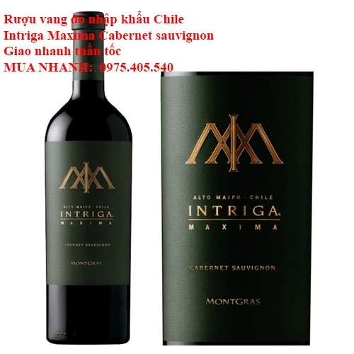 Rượu vang đỏ nhập khẩu Chile Intriga Maxima Cabernet sauvignon Giao nhanh thần tốc
