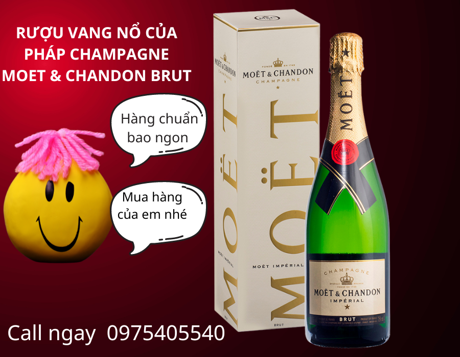  Vang champage Moet Chandon nhập Pháp Mua ở đâu