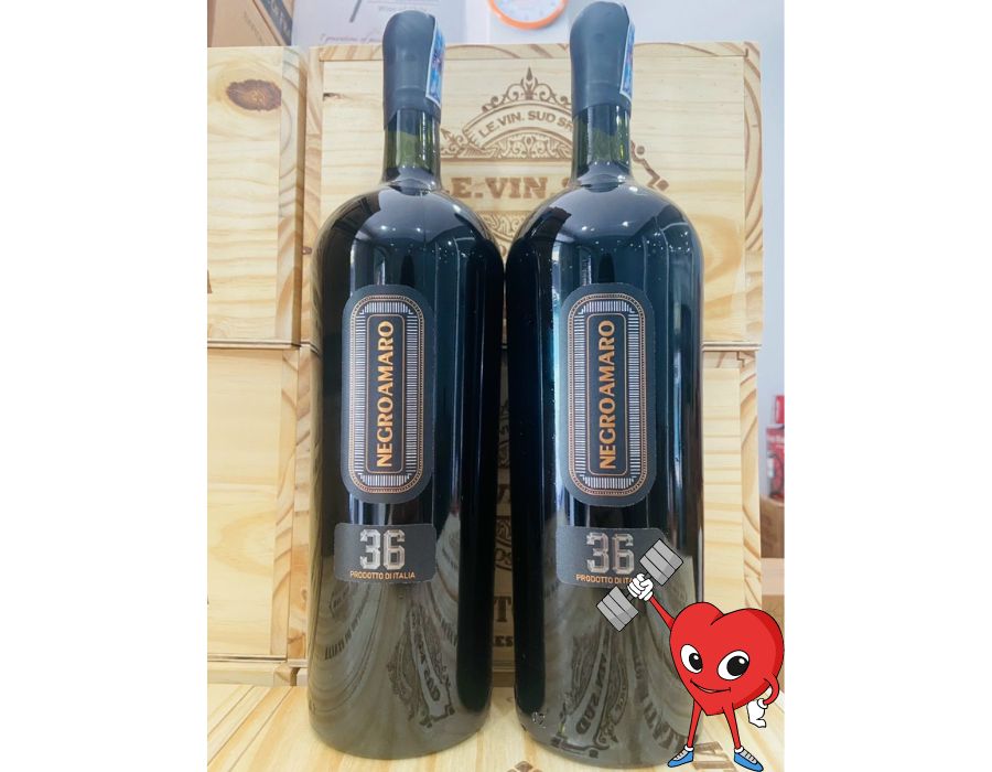 Rượu vang Ý 36 NEGROAMARO 1,5l - Giá chạm mốc siêu rẻ