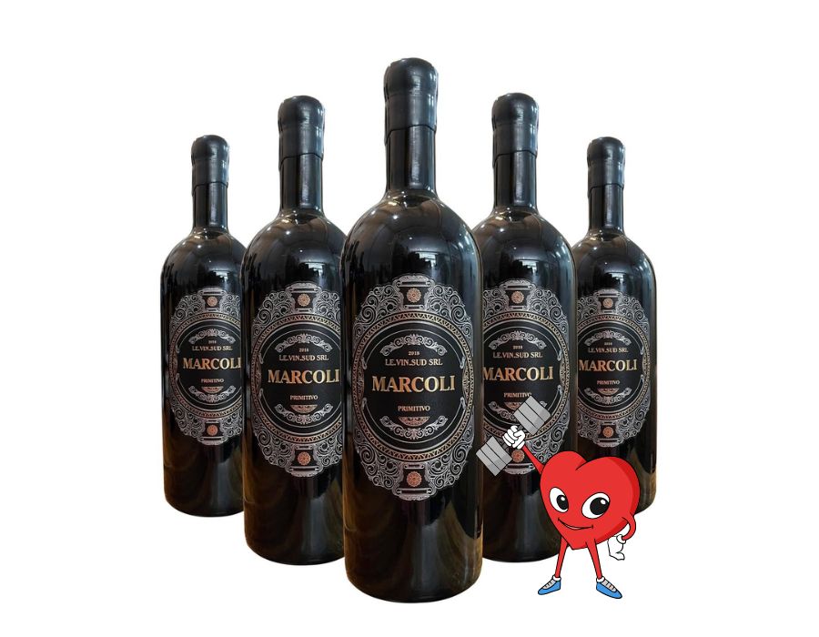 Rượu vang Ý MARCOLI PRIMITIVO 750ml - Giá rẻ vãi luôn