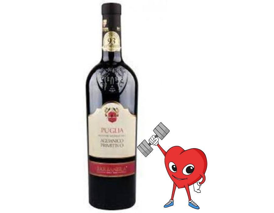 Rượu vang Ý PUGLIA PRIMITIVO AGLIANICO 750ml 13,5% - Giá cả giảm rần rần