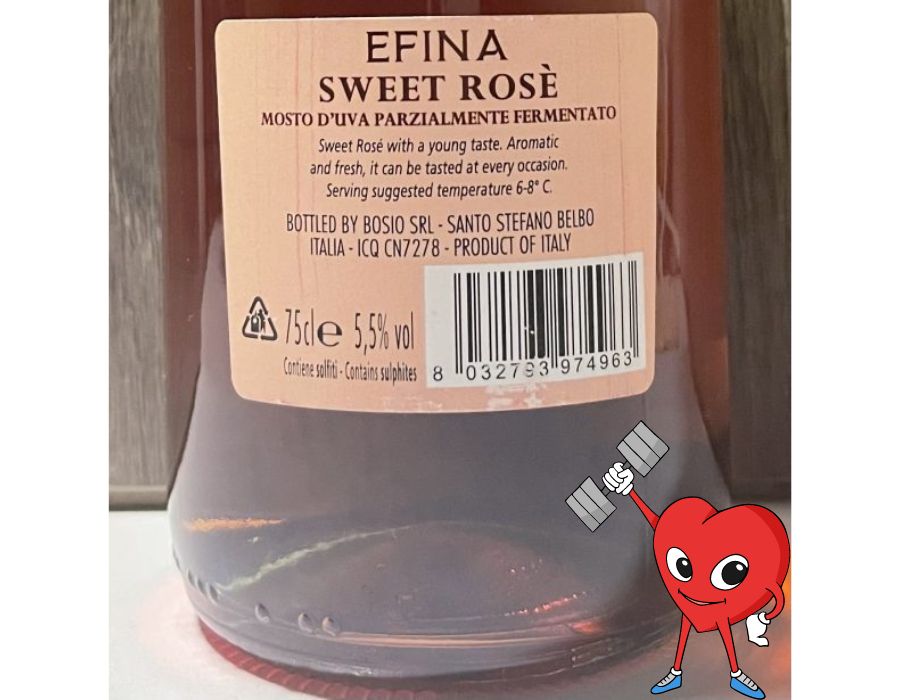 Rượu vang Ý ngọt EFINA SWEET ROSE 750ml 5,5% - Giá thành bao bao rẻ