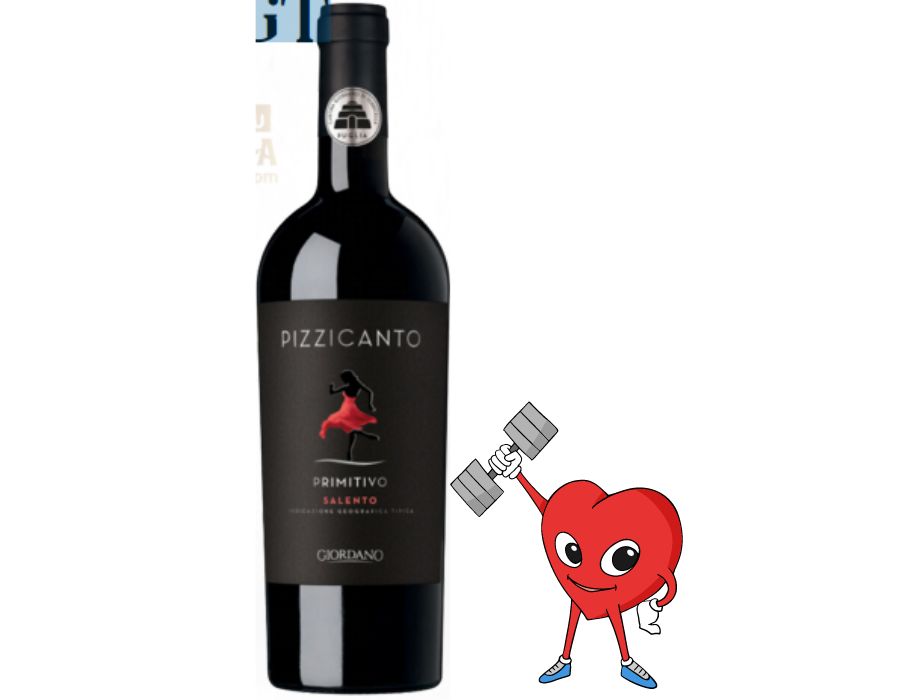 Rượu vang đỏ Ý Giordano Pizzicanto Primitivo Salento IGT - Giá cả siêu rẻ