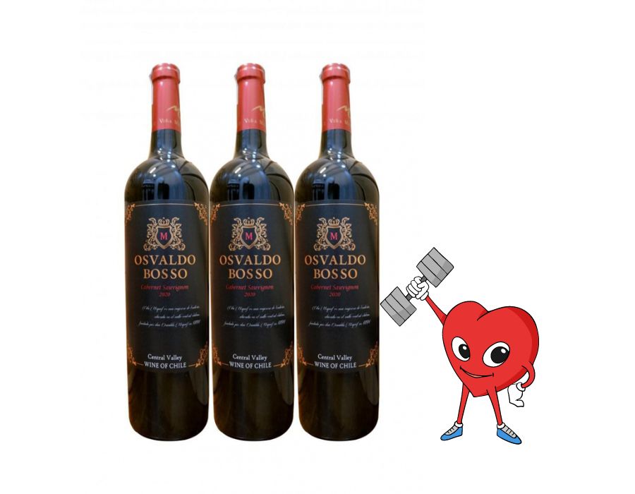 Rượu vang đỏ CHILE OSVALDO BOSSO CABERNET SAUVIGNON - Giá rẻ ưng quá chừng