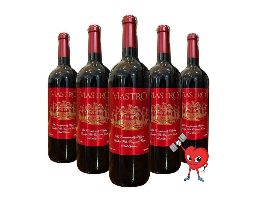 Rượu vang Việt Nam MASTRO NHÃN ĐỎ 750ml 13% - Giá giảm sốc ngang