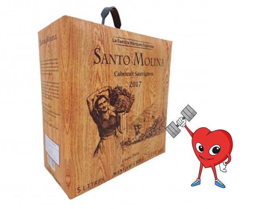 Rượu vang bình SANTO MOLINA CABERNET SAUVIGNON 5L - Giá cả cực kì mềm