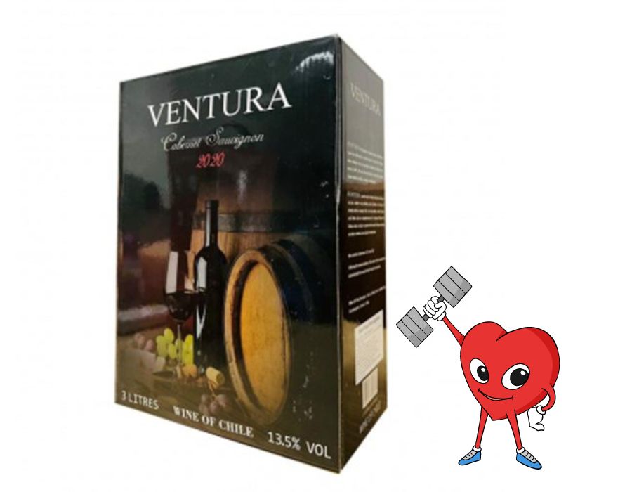 Rượu vang bình VENTURA CABERNET SAUVIGNON 3L - Giá rẻ uống mệt nghỉ