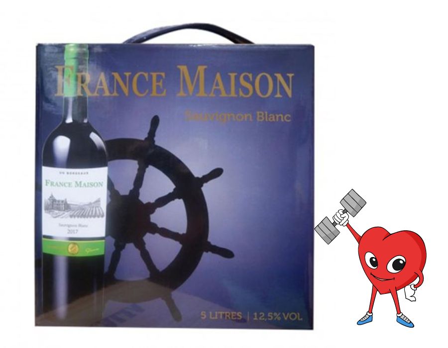 Rượu vang trắng FRANCE MAISON SAUVIGNON BLANC 5L - Giá giảm cực kì hot
