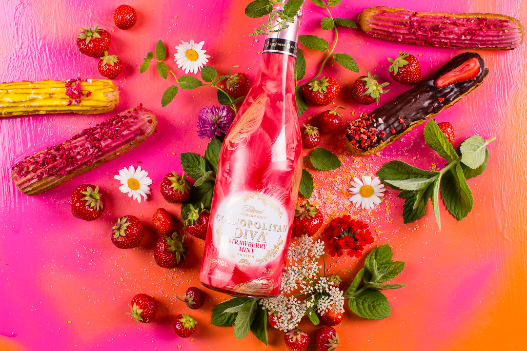 Vang nổ Cosmopolitan Diva Strawberry Mint Fusion - Vang trắng 6 độ - Nhập khẩu England
