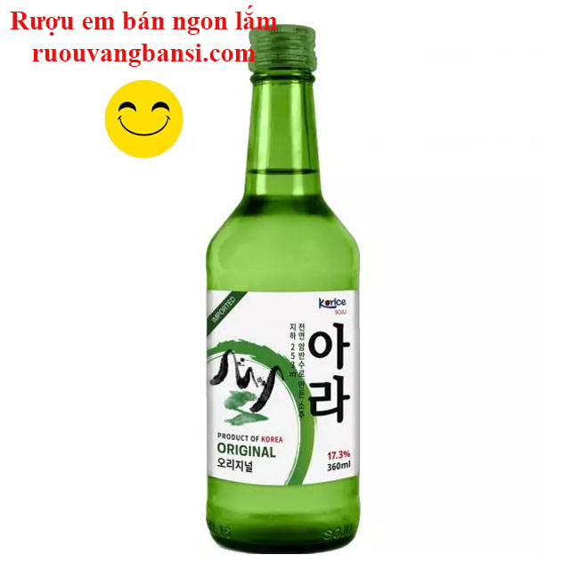 Rượu nhập khẩu Hàn Quốc Soju Korice 17,3% chai 360ml