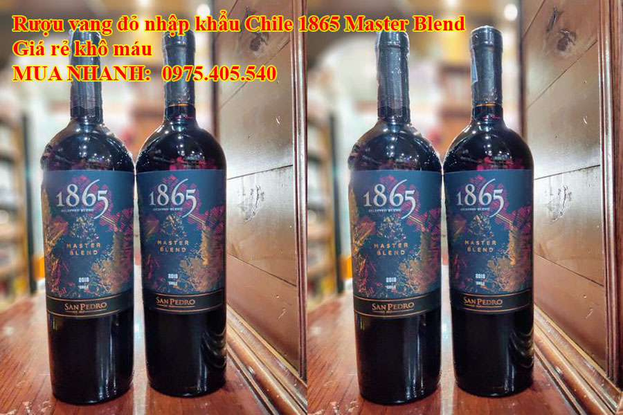 Rượu vang đỏ nhập khẩu Chile 1865 Master Blend Giá rẻ khô máu