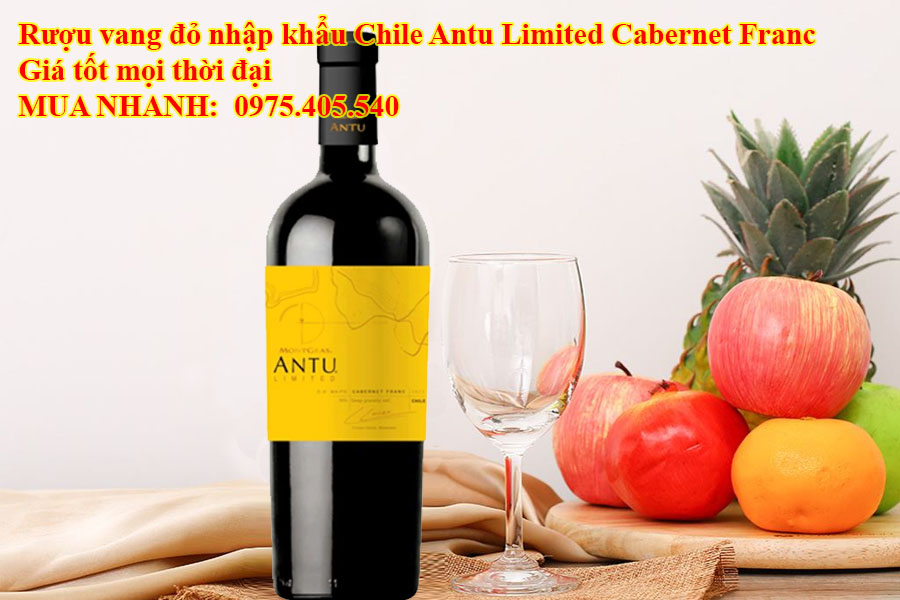 Rượu vang đỏ nhập khẩu Chile Antu Limited Cabernet Franc Giá tốt mọi thời đại  