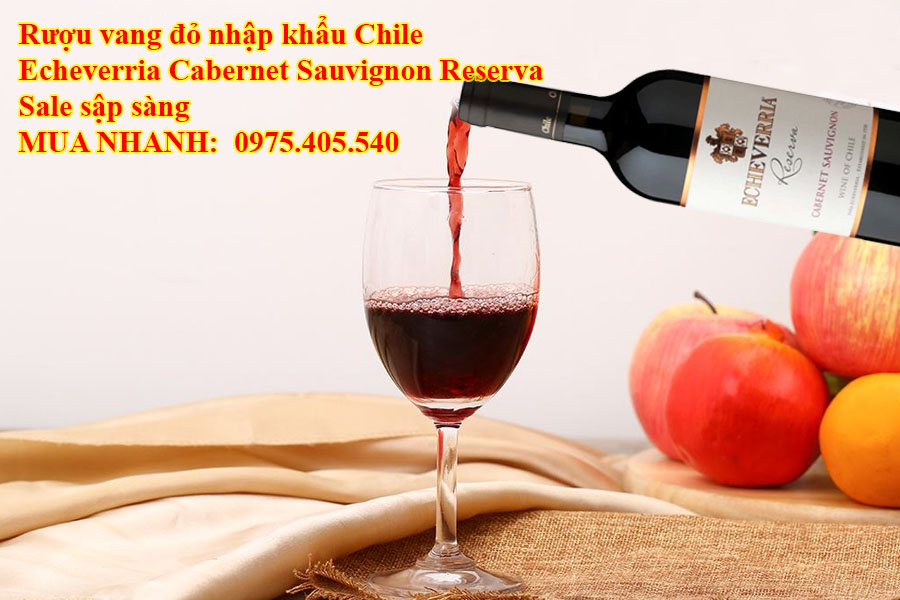 Rượu vang đỏ nhập khẩu Chile Echeverria Cabernet Sauvignon Reserva Sale sập sàng 