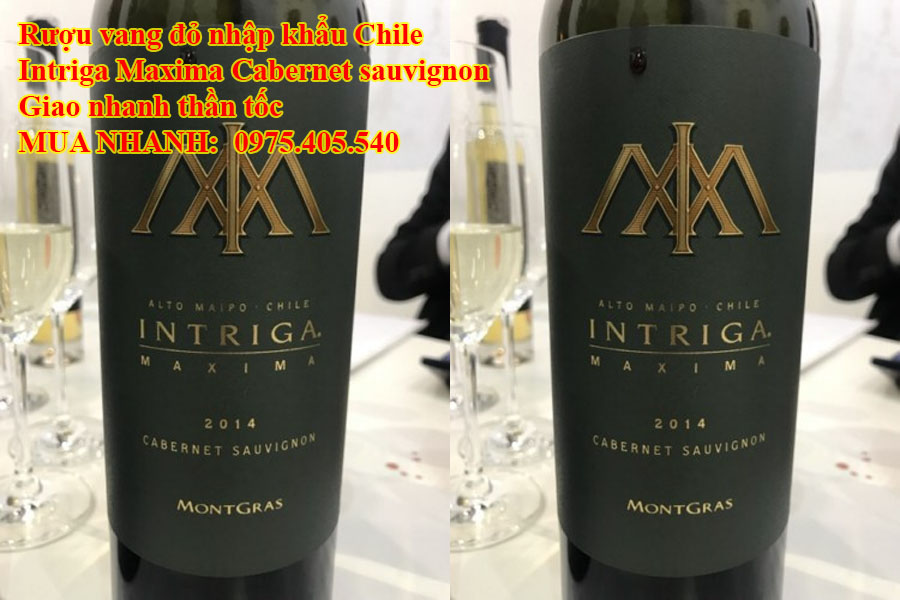 Rượu vang đỏ nhập khẩu Chile Intriga Maxima Cabernet sauvignon Giao nhanh thần tốc