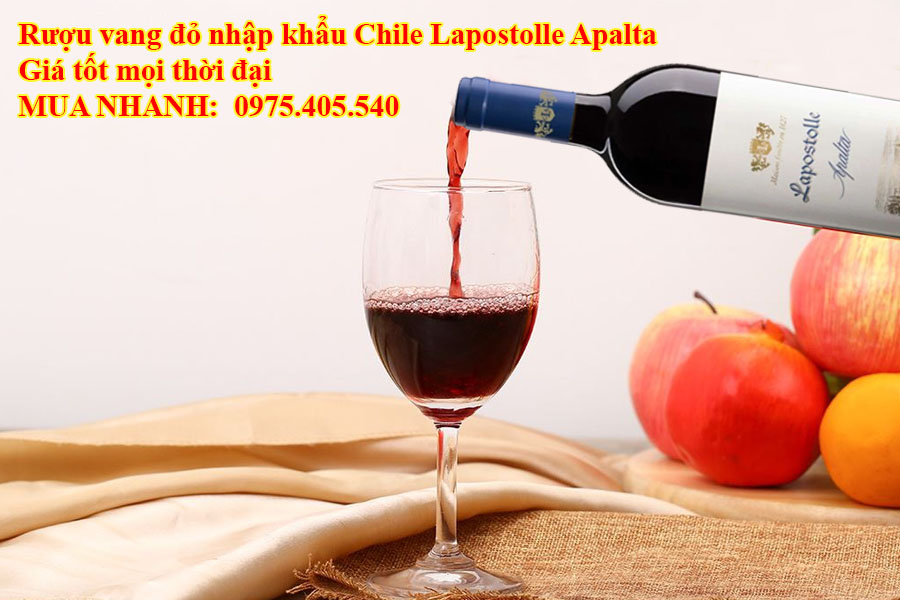 Rượu vang đỏ nhập khẩu Chile Lapostolle Apalta Giá tốt mọi thời đại  