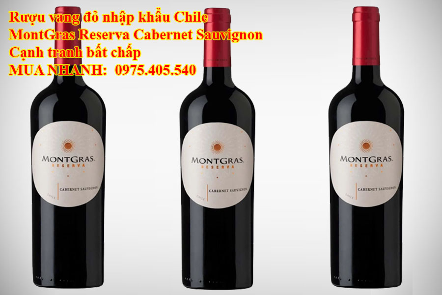 Rượu vang đỏ nhập khẩu Chile MontGras Reserva Cabernet Sauvignon Cạnh tranh bất chấp