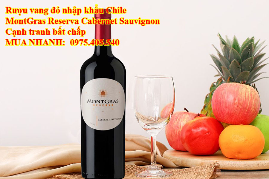 Rượu vang đỏ nhập khẩu Chile MontGras Reserva Cabernet Sauvignon Cạnh tranh bất chấp