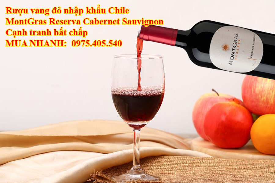 Rượu vang đỏ nhập khẩu Chile MontGras Reserva Cabernet Sauvignon Cạnh tranh bất chấp